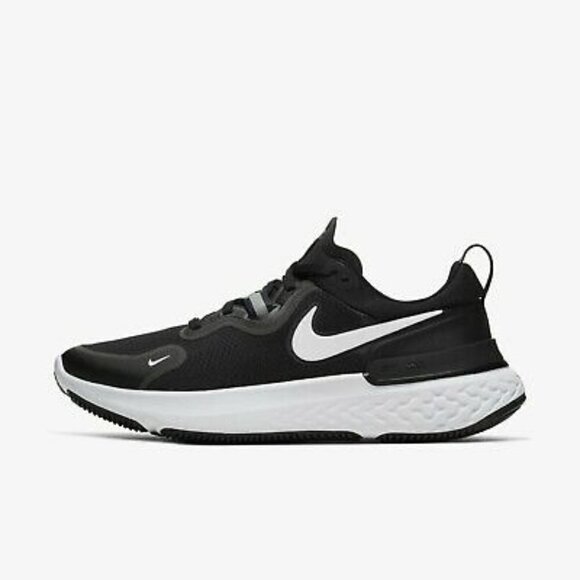 Nike Mens EUC CW1777-003 Black White React Miler Athletic Sneaker Shoes Size 7.5 - Picture 1 of 9